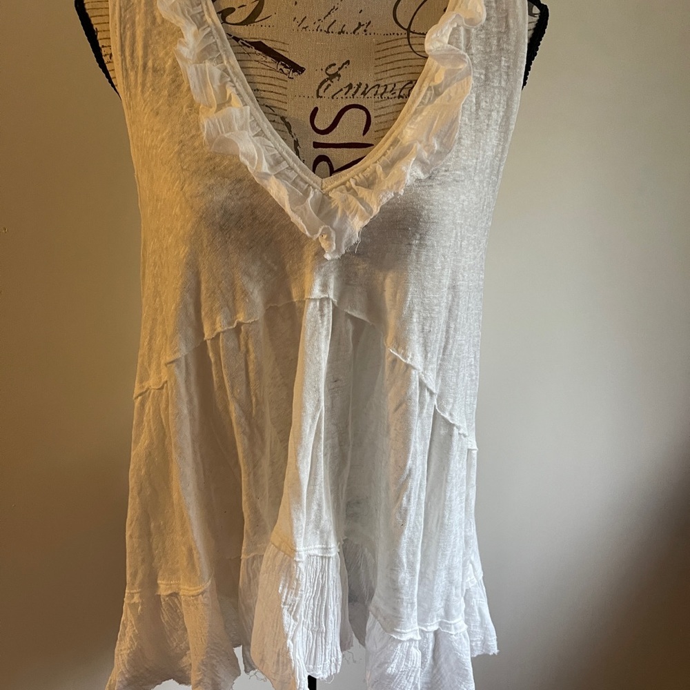 Free people white tank top